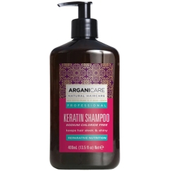 Arganicare Keratīna Mati Šampūns Atjaunojošs un Mitrinošs, 400 ml