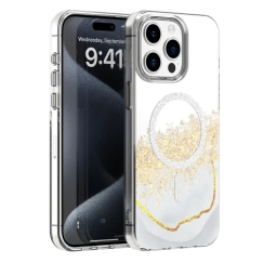 Epoxy Mag phone case with MagSafe support for iPhone 14 Pro white