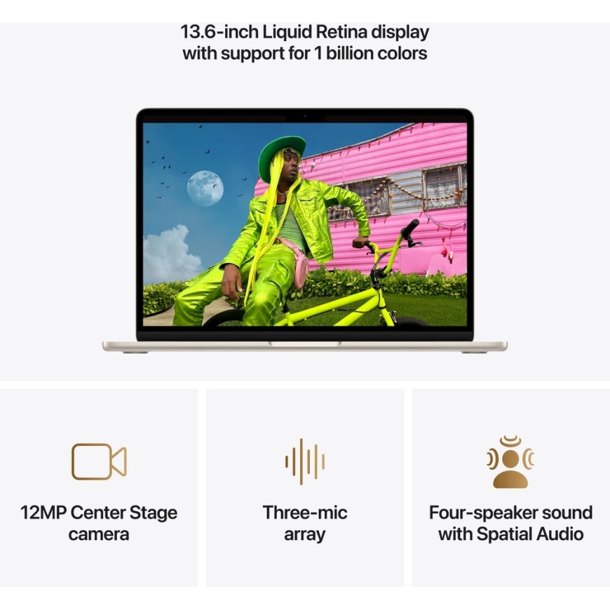 Apple MacBook Air 13" M5 10-ytimen CPU 8-ytimen GPU/16GB/512GB/Tähdenvalo/US-English - Z1L30005Y – 5