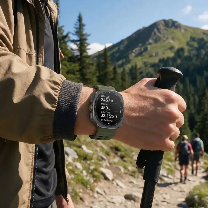 Tech-Protect IconBand Pro išmaniojo laikrodžio dirželis Galaxy Watch Ultra 1/2 (47 mm) | žalias/juodas – 5