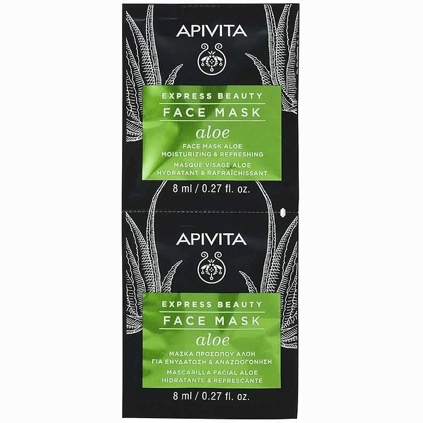 "Apivita" virkistävä kosteuttava naamio 2x8ml – 3