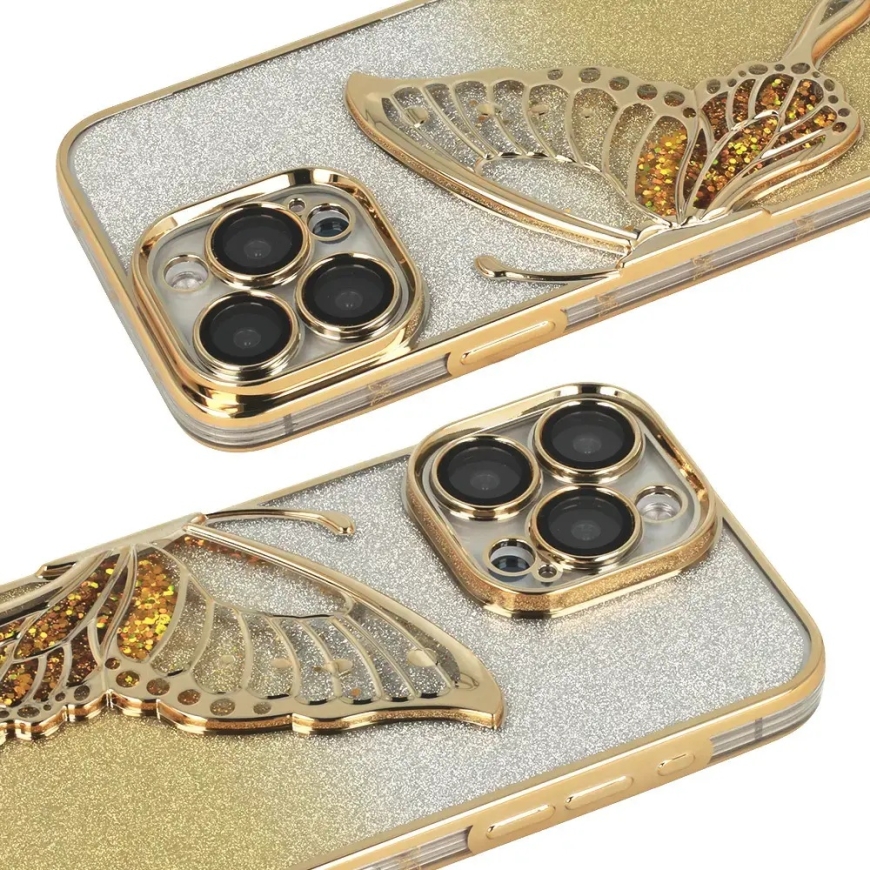 Tel Protect Butterfly Water telefono dėklas iPhone 16 Plus auksinis – 4