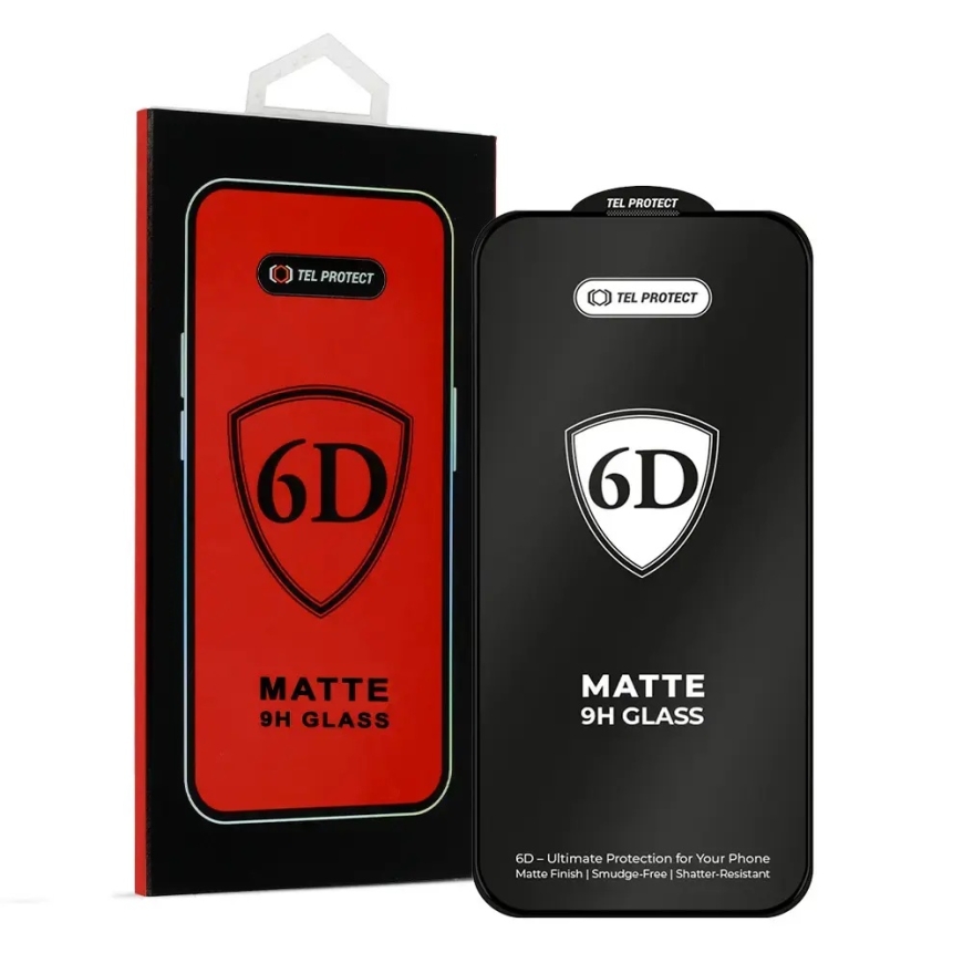 Tel Protect Full Glue 6D Matt grūdintas apsauginis stiklas telefonui Samsung Galaxy S25 Ultra (S938) (suderinama su pirštų atspa