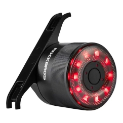 Rockbros Q1 aizmugures velosipēda gaisma 7 krāsu LED + USB-C - USB-A kabelis - melns