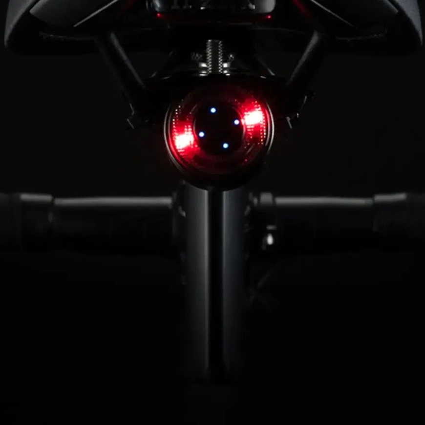 Rockbros Q1 takaisvalaistust LED 7 väriä + USB-C - USB-A kaapeli - musta – 4