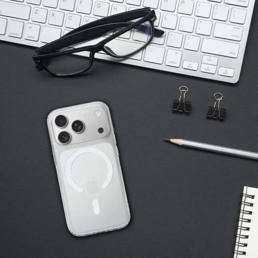 Akrilinė Magsafe dėklas iPhone 18 Pro Max/17 Pro Max skaidrus – 5