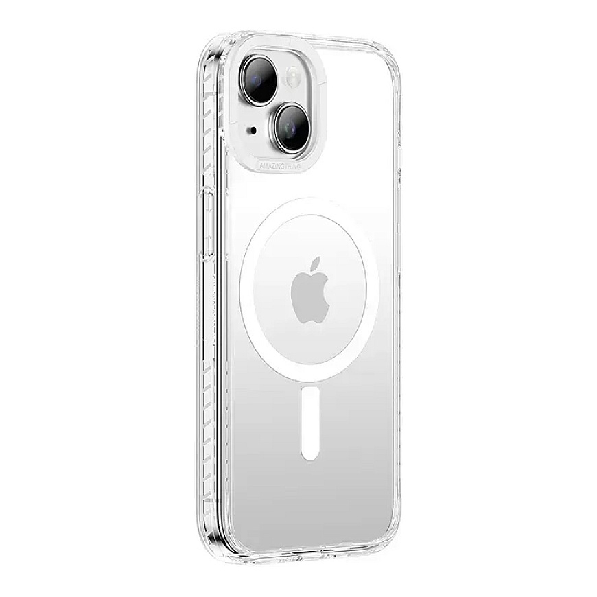 Amazing Thing Titan Pro -puhelinsuojus MagSafe-tuen kanssa iPhone 15 Plus -mallille, läpinäkyvä – 4