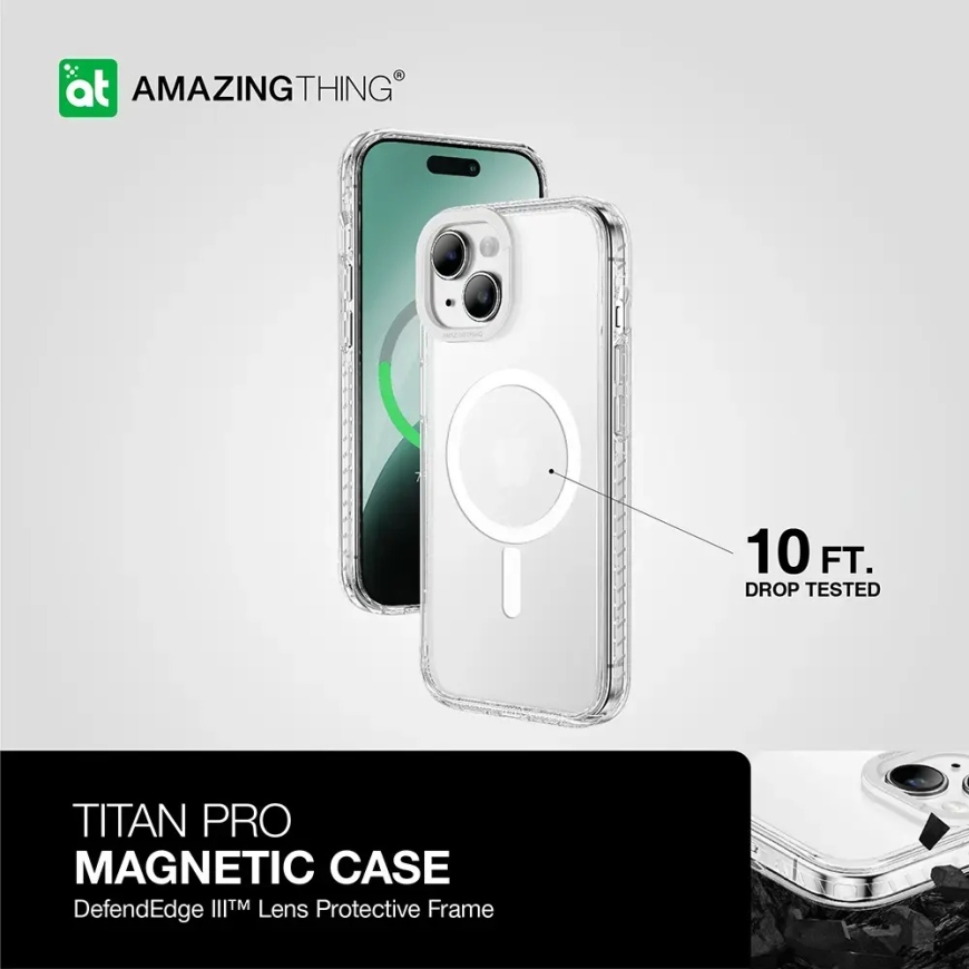 Amazing Thing Titan Pro telefoni ümbris MagSafe toega iPhone 15 Plus läbipaistev – 5