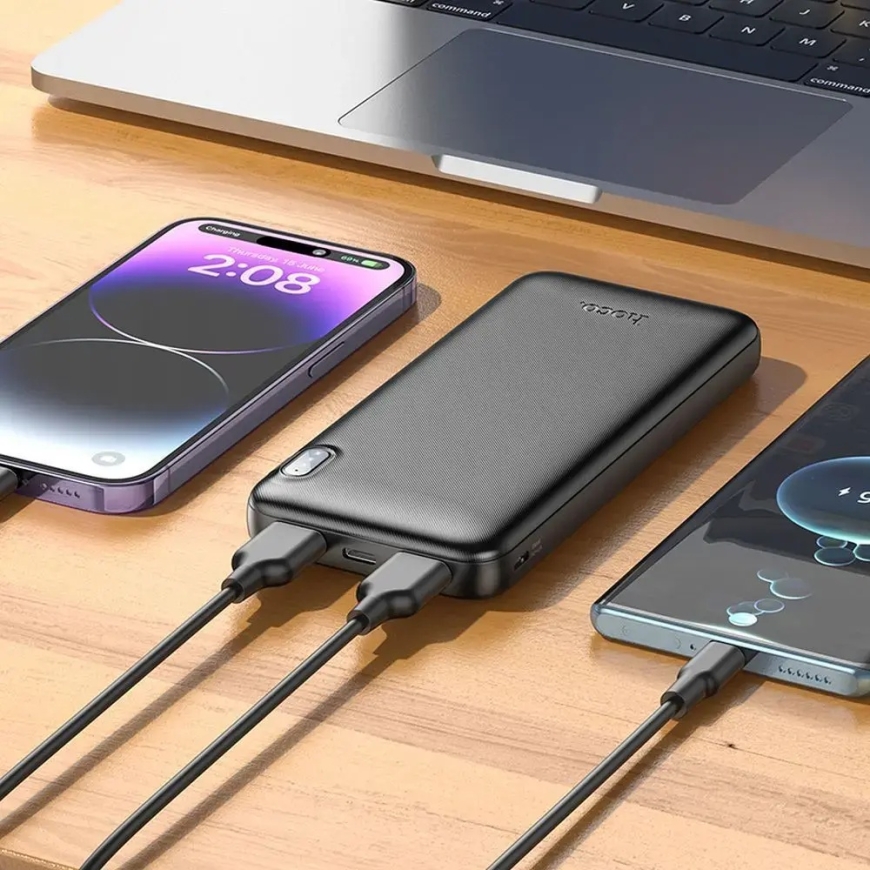 Hoco J128 väline akupank (powerbank) | 10 000 mAh | 10W | USB-A, USB-C, Micro USB | must – 3