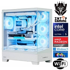 INTOP AQUA Ultra 5 245KF 32GB DDR5 1TB SSD M.2 NVME+2TB RX9060XT 16GB WiFi WIN11Pro