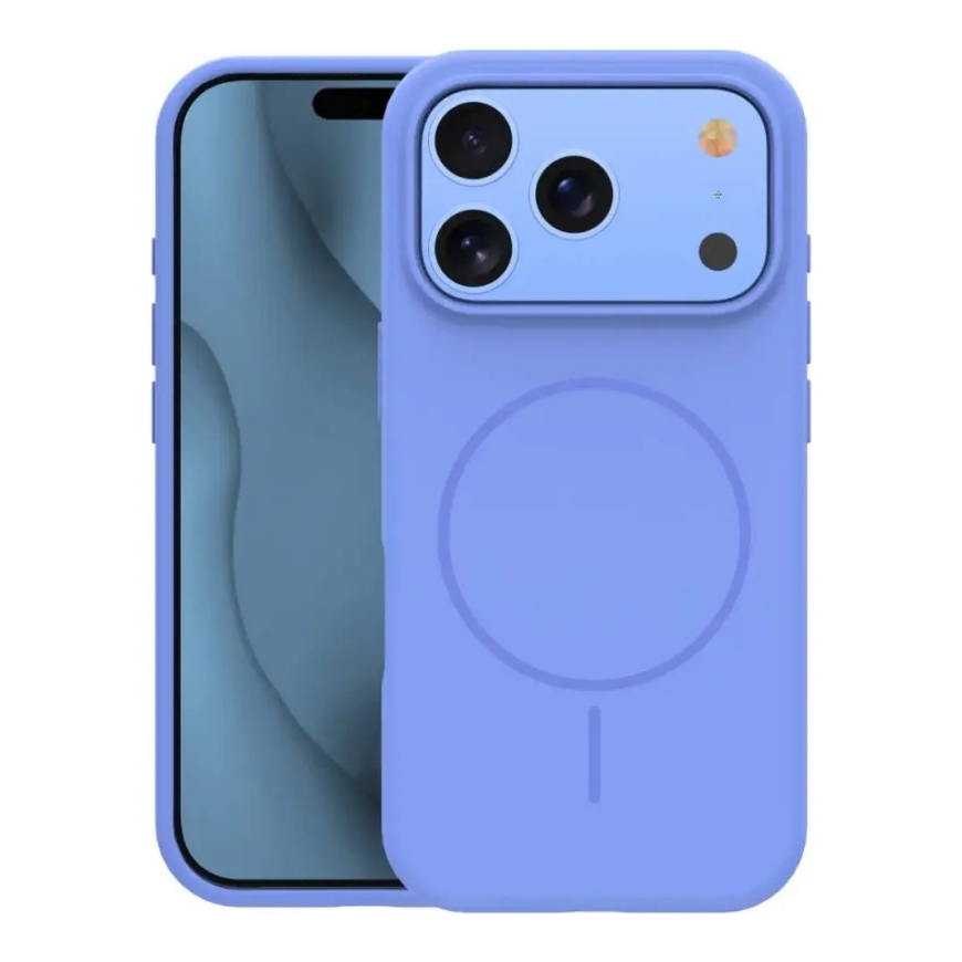 Silicone Thin phone case with MagSafe support for iPhone 17 Pro Max | iPhone 18 Pro Max blue