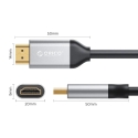 Orico H4Y1 HDMI 2.0 4K 60 Hz HDMI kabelis 3 m - Melns Orico H4Y1 HDMI 2.0 4K 60 Hz HDMI kabelis 3 m - Melns