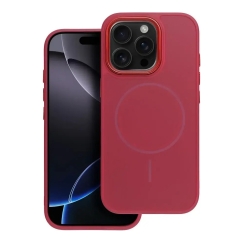 Чехол для iPhone 18 Pro / 17 Pro Frame Mag Cover совместимый с MagSafe тёмной вишни