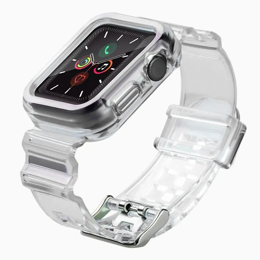 Silikoonist nutikella rihm Apple Watch (44 mm) jaoks | silikoonist | must