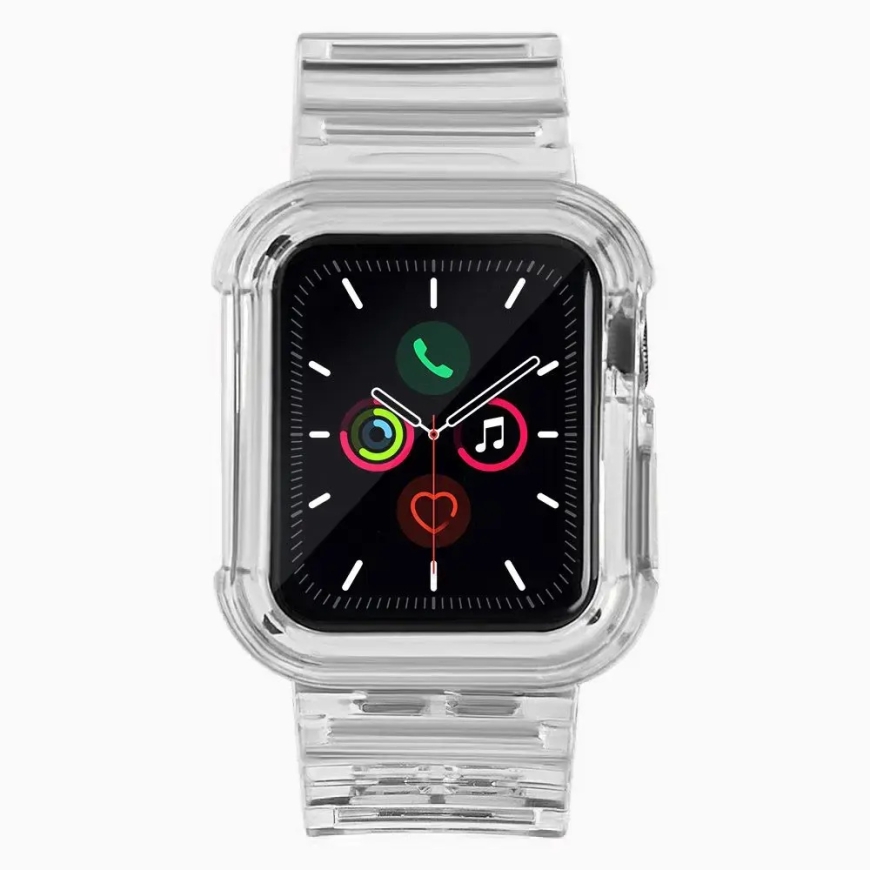 Silikona viedpulksteņa siksniņa priekš Apple Watch (44 mm) | silikons | melna – 2