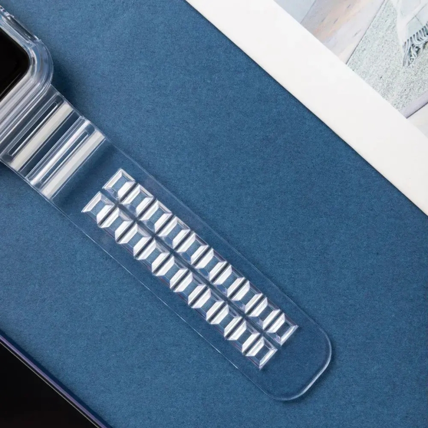 Silikoninis išmaniojo laikrodžio dirželis Apple Watch (44 mm) | silikoninis | juodas – 5
