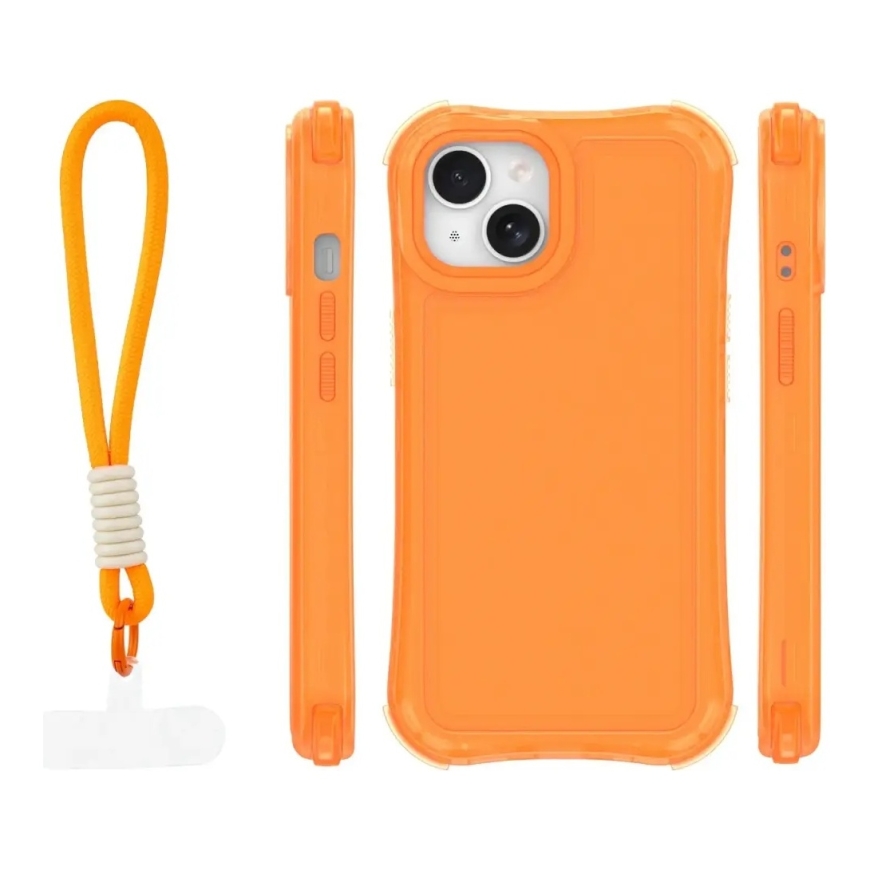 Safepop maciņš ar siksniņu telefonam iPhone 13 oranžs – 2