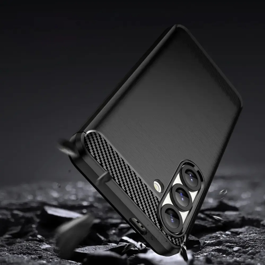 Carbon Case Flexible Silicone for Xiaomi Note 14 Pro 5G - Black – 4