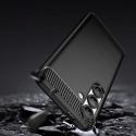 Lankstus silikoninis Carbon dėklas Xiaomi Note 14 Pro 5G - juodas Lankstus silikoninis Carbon dėklas Xiaomi Note 14 Pro 5G - juodas