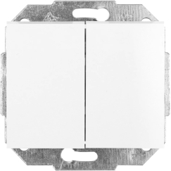 Plastrol 2 klavišų montavimo jungiklis, laiptinis, įleidžiamas, 10A, 250V (modulis)