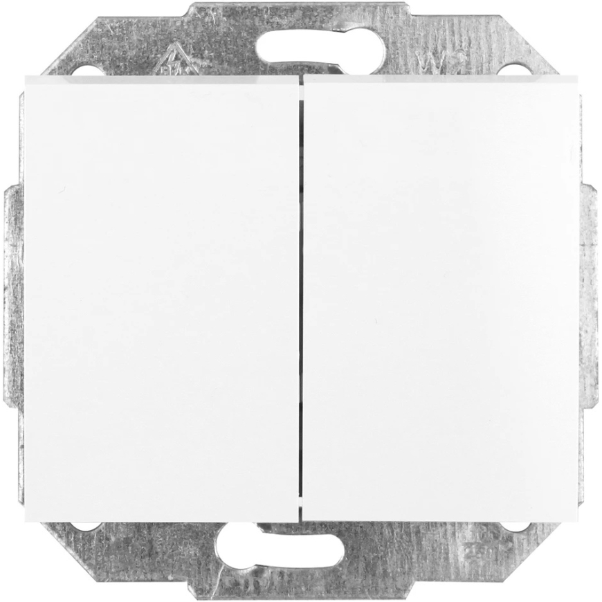 Plastrol 2-key mounting switch, stair, recessed, 10A, 250V (module) – 2
