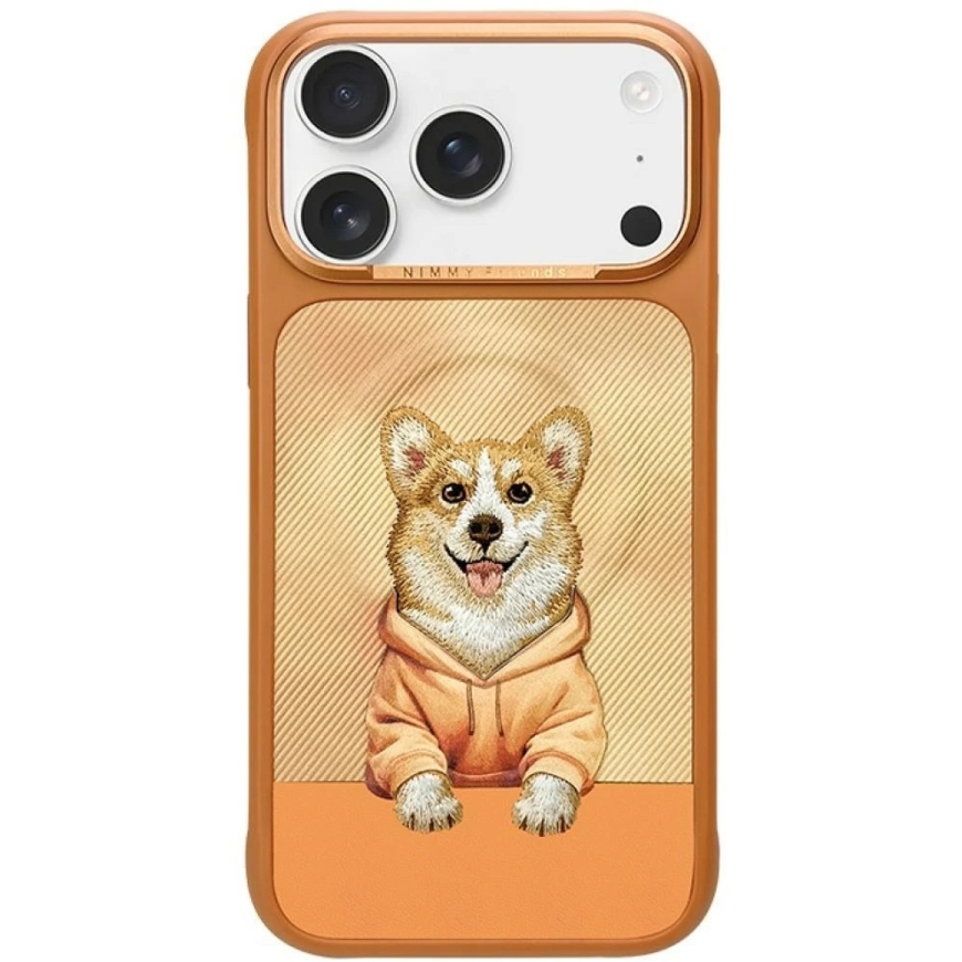 NIMMY case GENTLE PETS SERIES DOG compatible with MagSafe, designed for IPHONE 18 Pro/17 Pro, orange