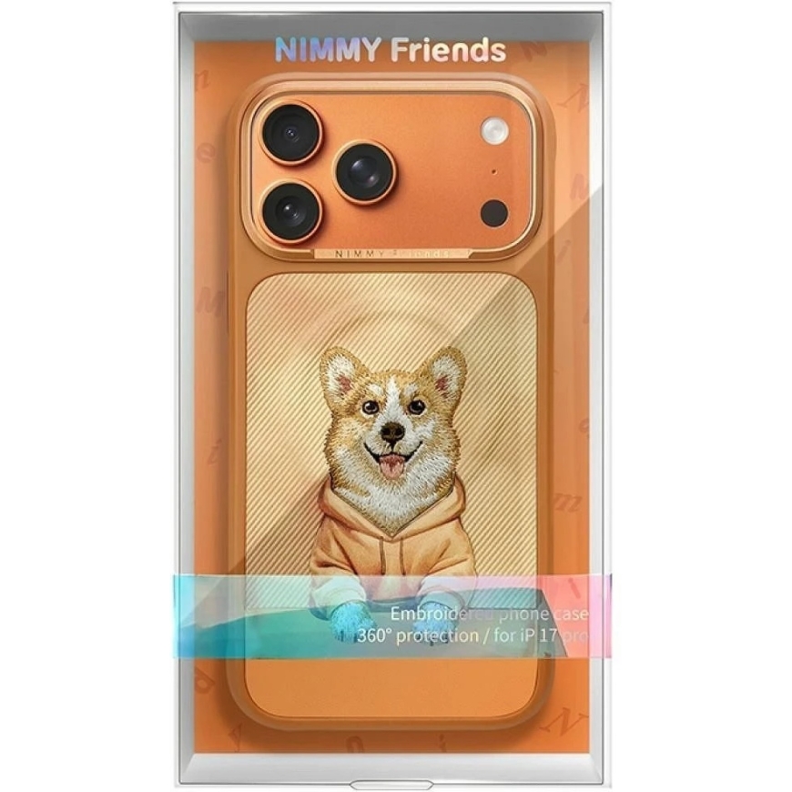 NIMMY ümbris GENTLE PETS SERIES DOG ühilduv MagSafe'iga, mõeldud IPHONE 18 Pro/17 Pro jaoks, oranž – 5