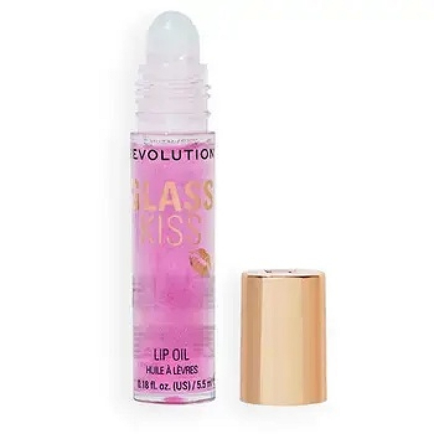 Makeup Revolution Glass Kiss Lip Oil - Lūpu eļļa 5,5 ml Fairytale Peach Shimmer