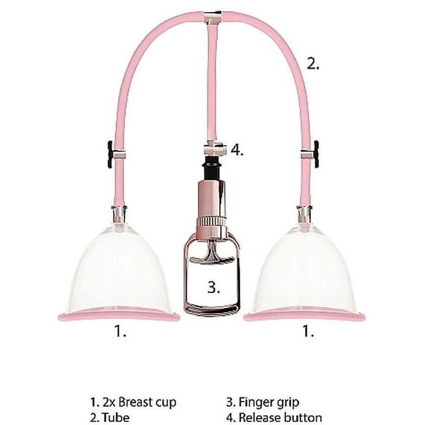 Shots Pumped Breast Simp Set Medium - Розовое Золото – 4