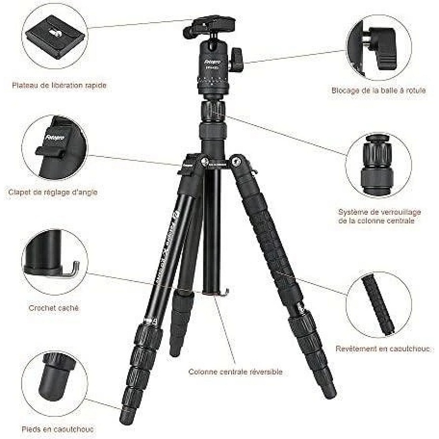 Подставка - Fotopro X-go Gecko 8кг Нагрузочная способность Функция монопода Черный – 2