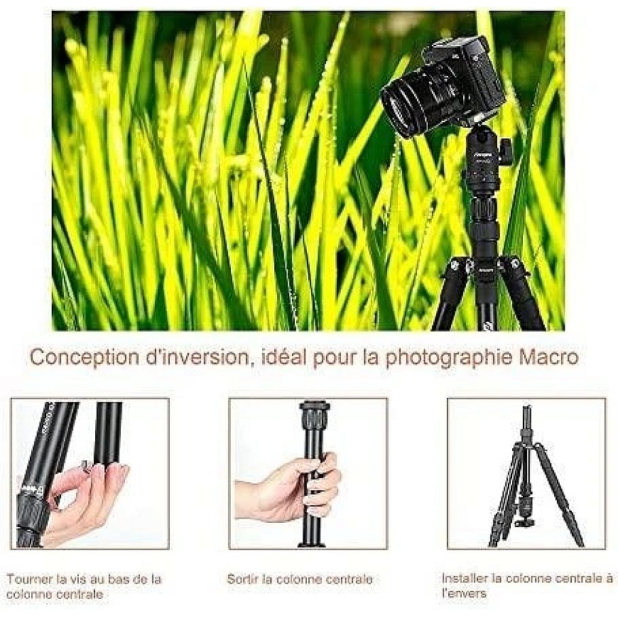 Statīvs - Fotopro X-go Gecko 8kg Nesošās jaudas Monopoda funkcija Melns – 5