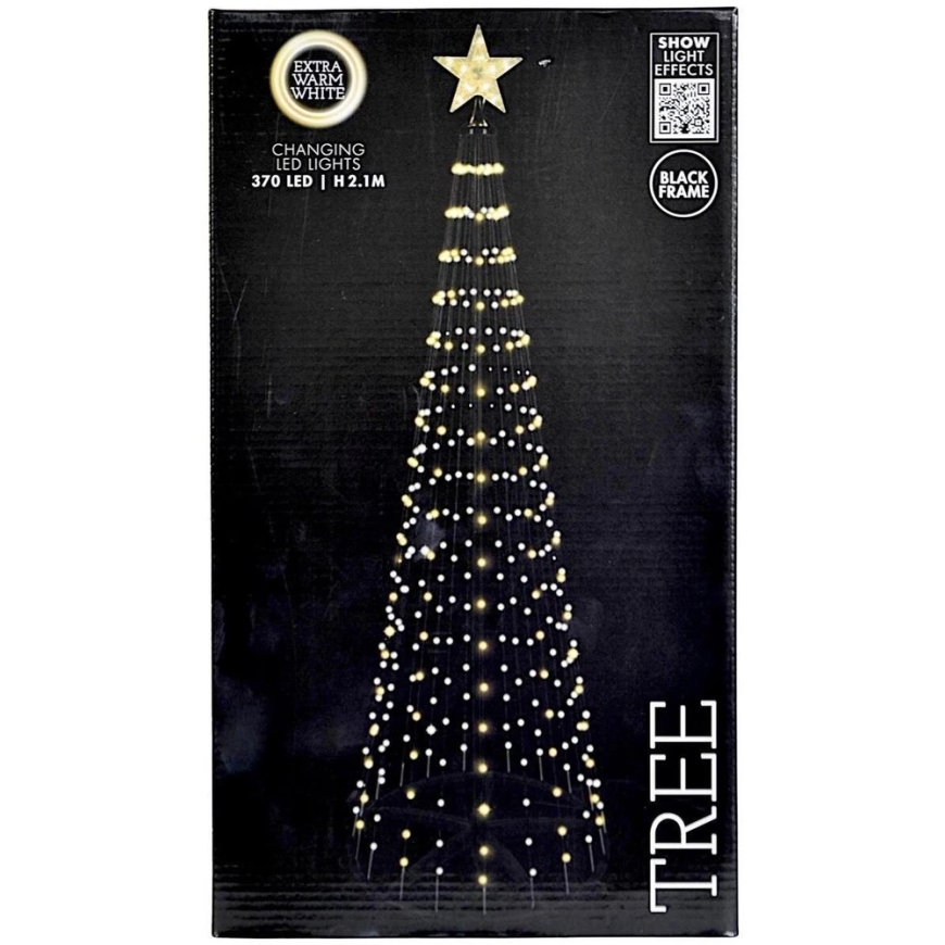 Koopman Decorative Christmas Tree 370LED Warm White 210CM Black – 5