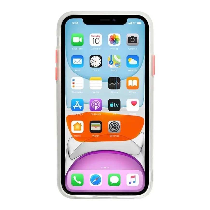 Vennus Color Button Bumper for Samsung Galaxy A20S Transparent – 3