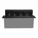 Plastrol Baldinis pistorasia Upotettava, 3 Schuko-pistokkeilla, 1x USB-A-pistoke, 1x USB-C-pistoke Plastrol Baldinis pistorasia Upotettava, 3 Schuko-pistokkeilla, 1x USB-A-pistoke, 1x USB-C-pistoke