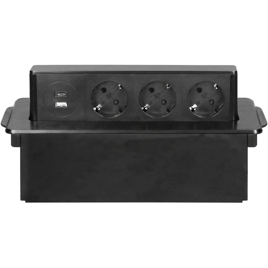 Plastrol Baldinis pesa Sisseehitatud, 3 Schuko pistikupesa, 1x USB-A pesa, 1x USB-C pesa – 2