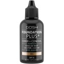 Gosh Foundation Plus+ ilgnoturīgs šķidrs grima pamats 006 Honey SPF15, 30 ml
