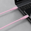 Powerton ENERGY PASTEL EDITION USB-C cable, 100 W, 1 m, silicone, pink