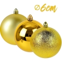 EDELMAN Koopman Dekoratīvie plastmasas drošie bumbiņas 27 gab. diametrs 6 cm zeltains MICA