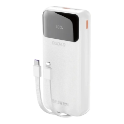 Dudao K15Pro ārējais akumulators (powerbank) | 20 000 mAh | 22.5W | PD | USB-C, USB-A, Lightning | balts