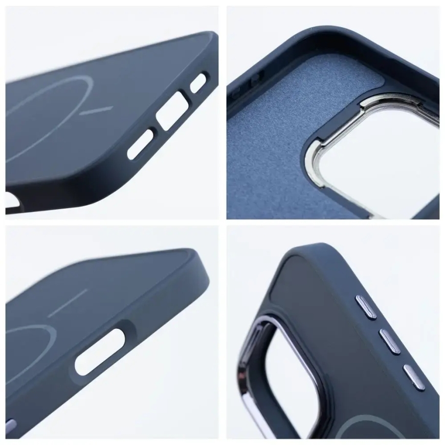 Kuori iPhone 18 Pro / 17 Pro Frame Mag Cover, yhteensopiva MagSafen kanssa, tummansininen – 4
