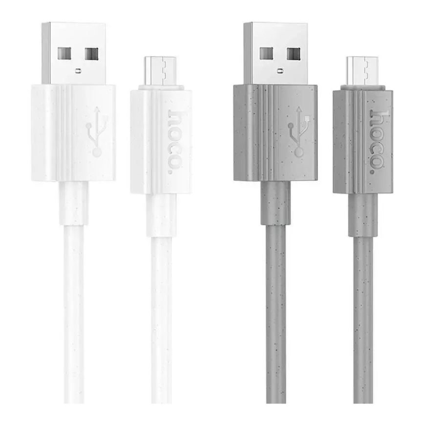 HOCO X107 andmeedastus- ja laadimiskaabel | USB-A kuni Micro USB | 12W | 1m | valge – 2