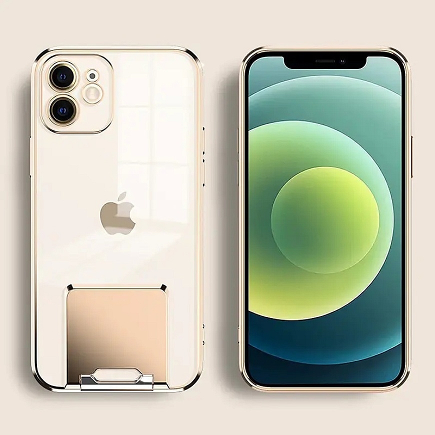 Tel Protect Kickstand ylellinen puhelinhansu, jossa on tuki iPhone 13 Pro Max kultainen – 2
