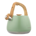 Kettle with whistle, stainless steel, Pistachio with Wooden Hand Kettle with whistle, stainless steel, Pistachio with Wooden Hand