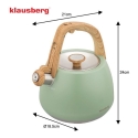 Kettle with whistle, stainless steel, Pistachio with Wooden Hand Kettle with whistle, stainless steel, Pistachio with Wooden Hand
