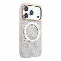 Guess 4G Ring Stand -puhelintuki, jossa on teline ja MagSafe-tuki iPhone 18 Pro:lle, vaaleanpunainen Guess 4G Ring Stand -puhelintuki, jossa on teline ja MagSafe-tuki iPhone 18 Pro:lle, vaaleanpunainen
