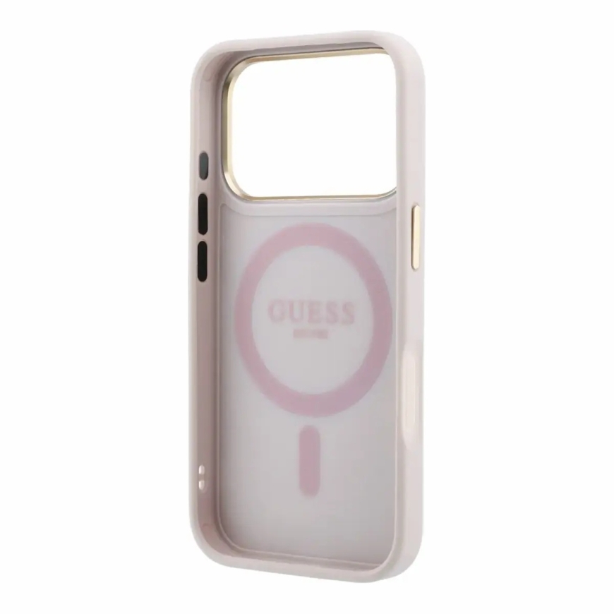 Guess 4G Ring Stand чехол с подставкой и поддержкой MagSafe для телефона iPhone 18 Pro розовый – 5
