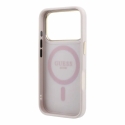 Guess 4G Ring Stand -puhelintuki, jossa on teline ja MagSafe-tuki iPhone 18 Pro:lle, vaaleanpunainen Guess 4G Ring Stand -puhelintuki, jossa on teline ja MagSafe-tuki iPhone 18 Pro:lle, vaaleanpunainen