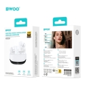 BWOO Bluetooth austiņas BW40 TWS ANC ar LCD displeju baltas BWOO Bluetooth austiņas BW40 TWS ANC ar LCD displeju baltas