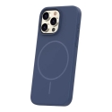 Silicone Thin phone case with MagSafe support for iPhone 15 Pro Max blue