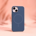 Silicone Thin telefono dėklas su MagSafe palaikymu iPhone 15 Pro Max mėlynas